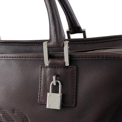 LOEWE Amazona36 Handbag Boston bag Brown Vintage a3rpfj