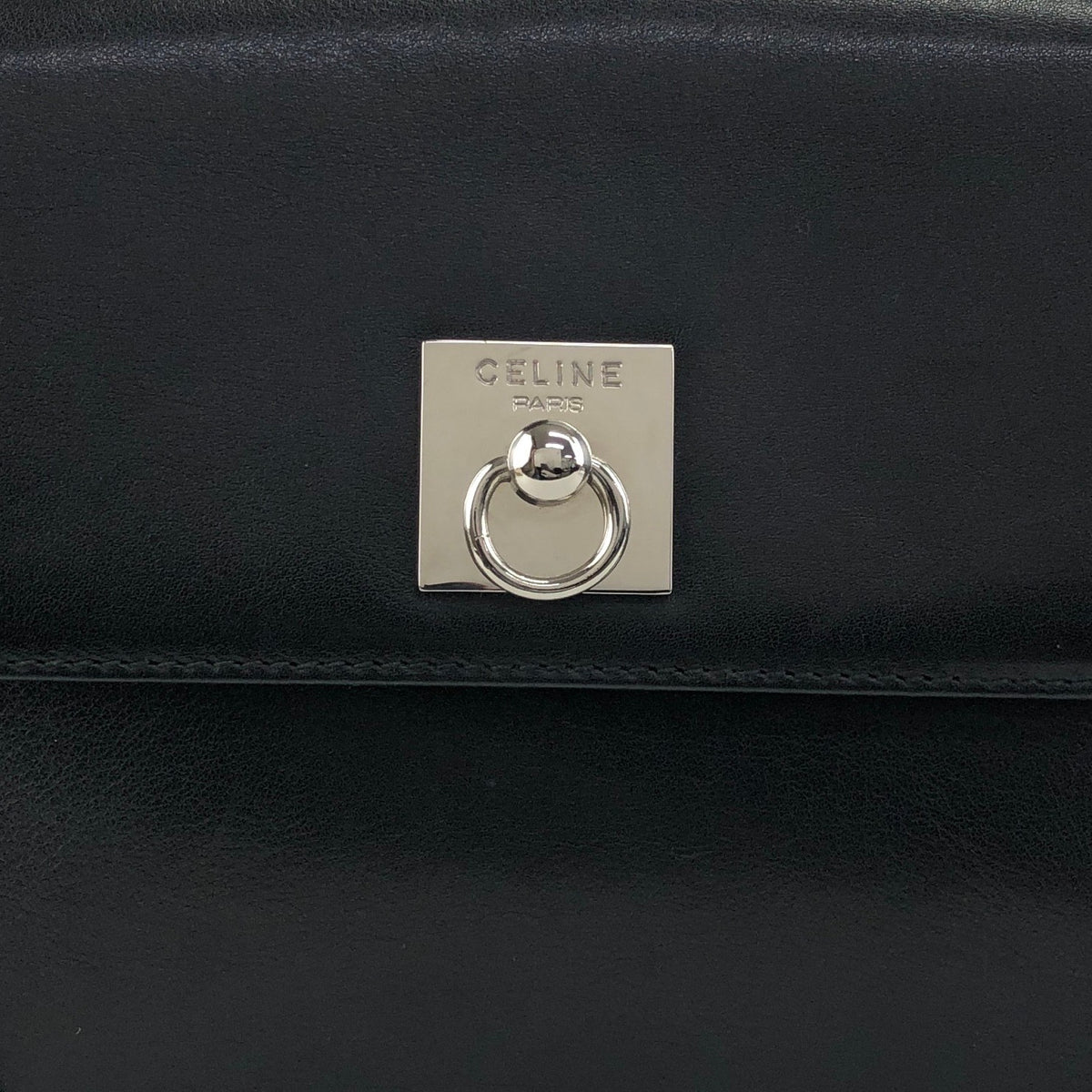CELINE Gancini Shoulder bag Black Vintage zrwxe4