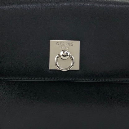 CELINE Gancini Shoulder bag Black Vintage zrwxe4