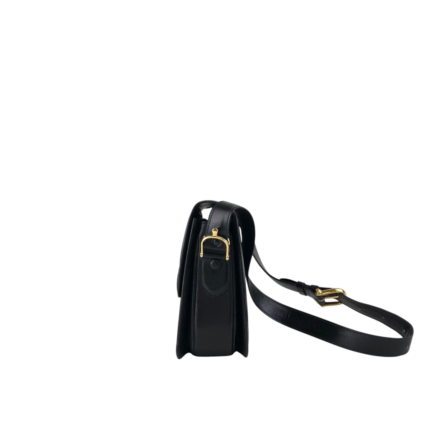 CELINE Blason Shoulder bag Black Vintage iw3njy