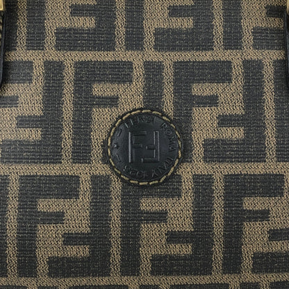 FENDI Zucca Logo Small Boston bag Handbag Black Vintage cf6xpb