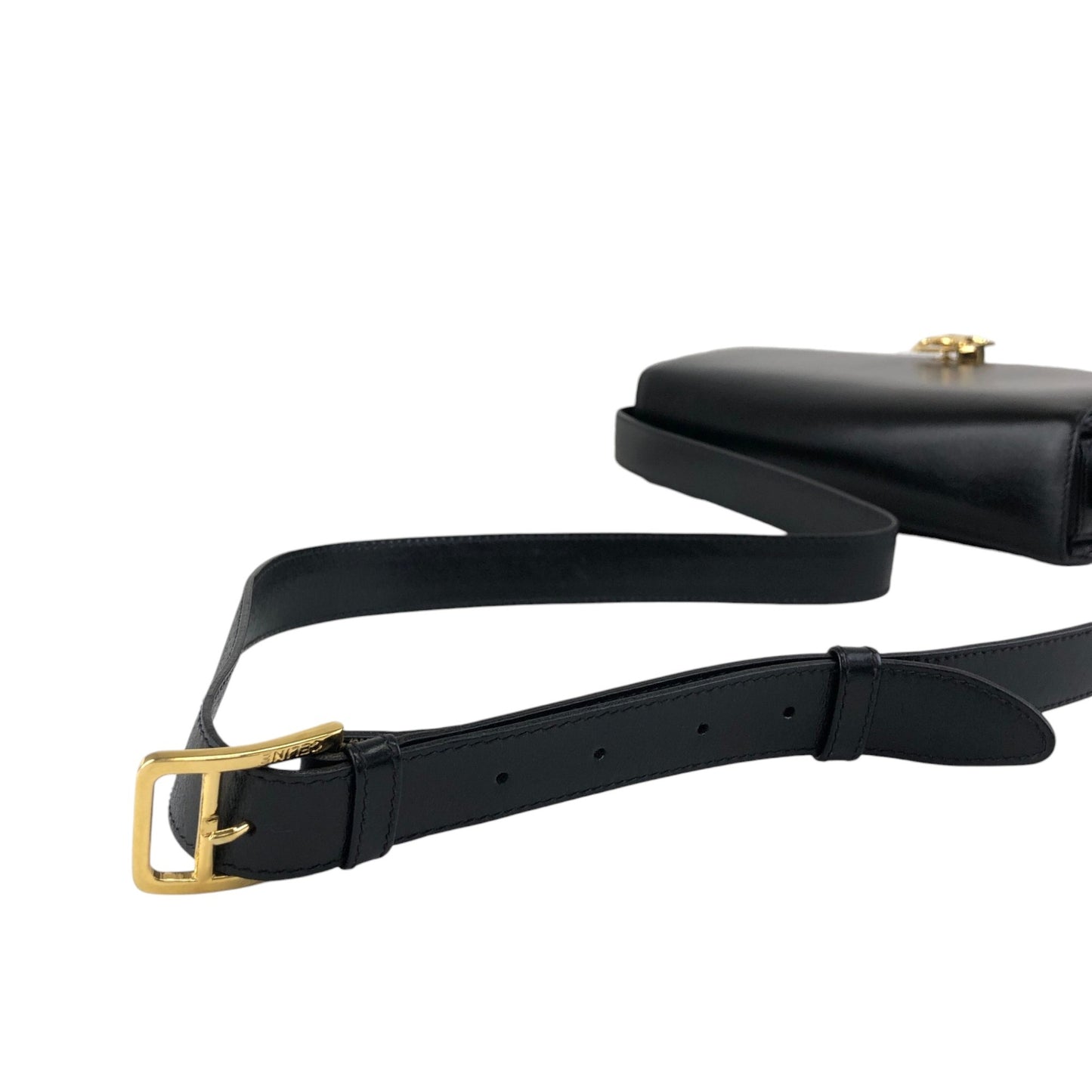 CELINE Blason Shoulder bag Black Vintage ad7eeu