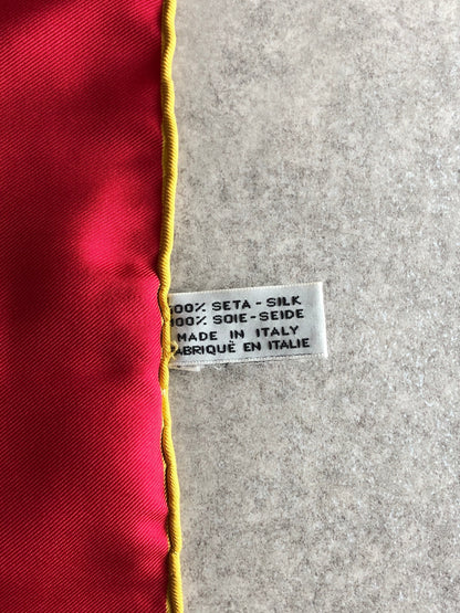 CELINE SILK Scarf Red Vintage mi4b8x