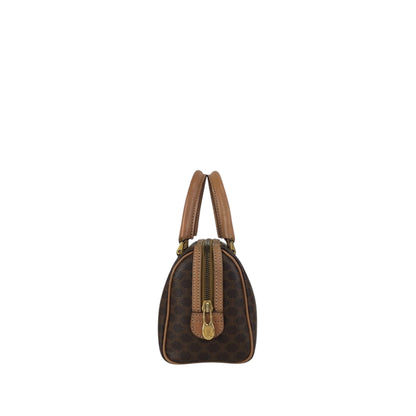 CELINE Macadam Two-way Small Boston bag Shoulder bag Brown Vintage asbejd