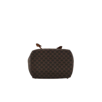 CELINE Macadam Logo Embossed Backpack Brown Vintage fbhpns