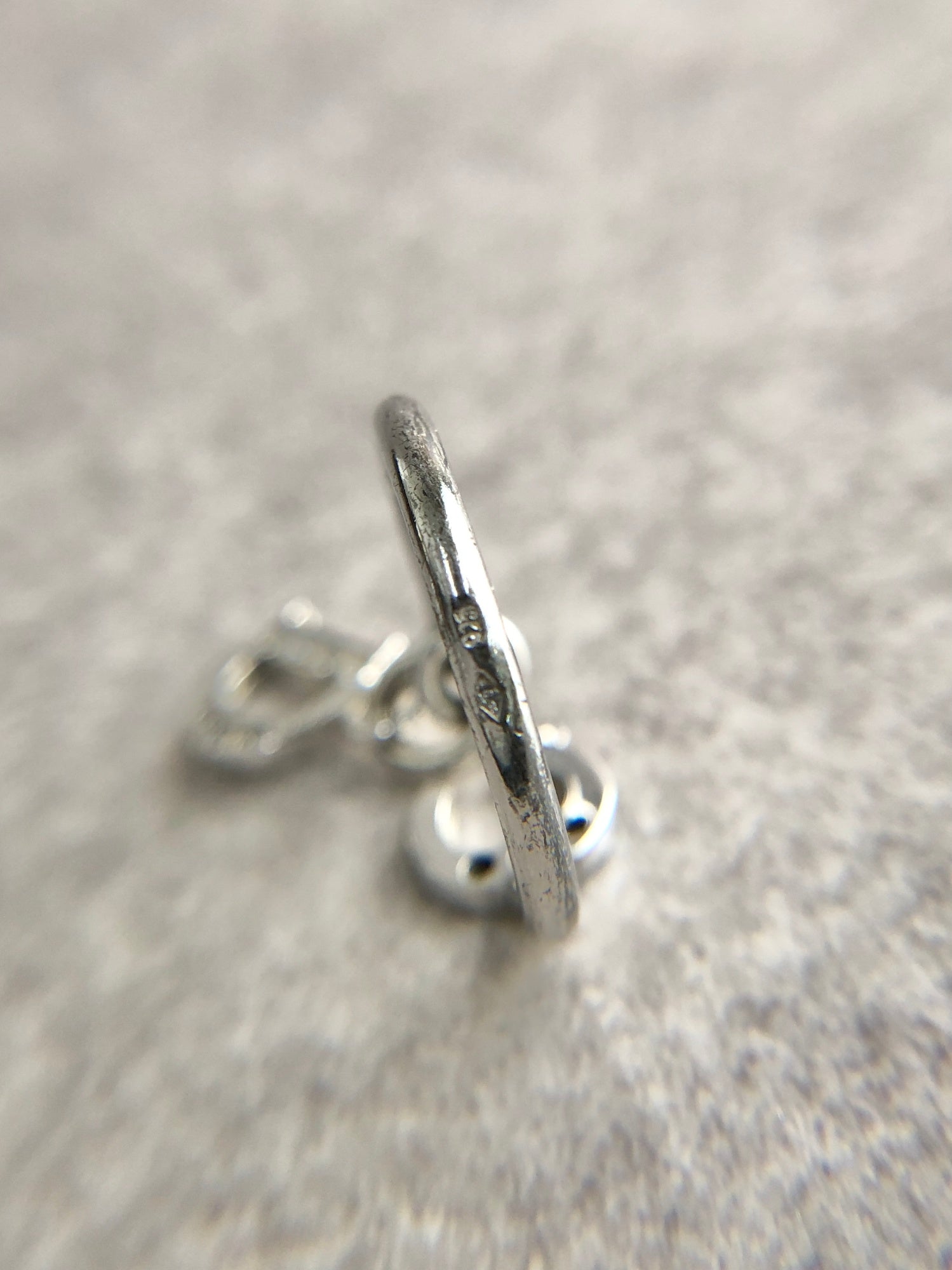 Christian Dior CD Logo Charm SILVER925 Ring Silver Vintage 53dv3v