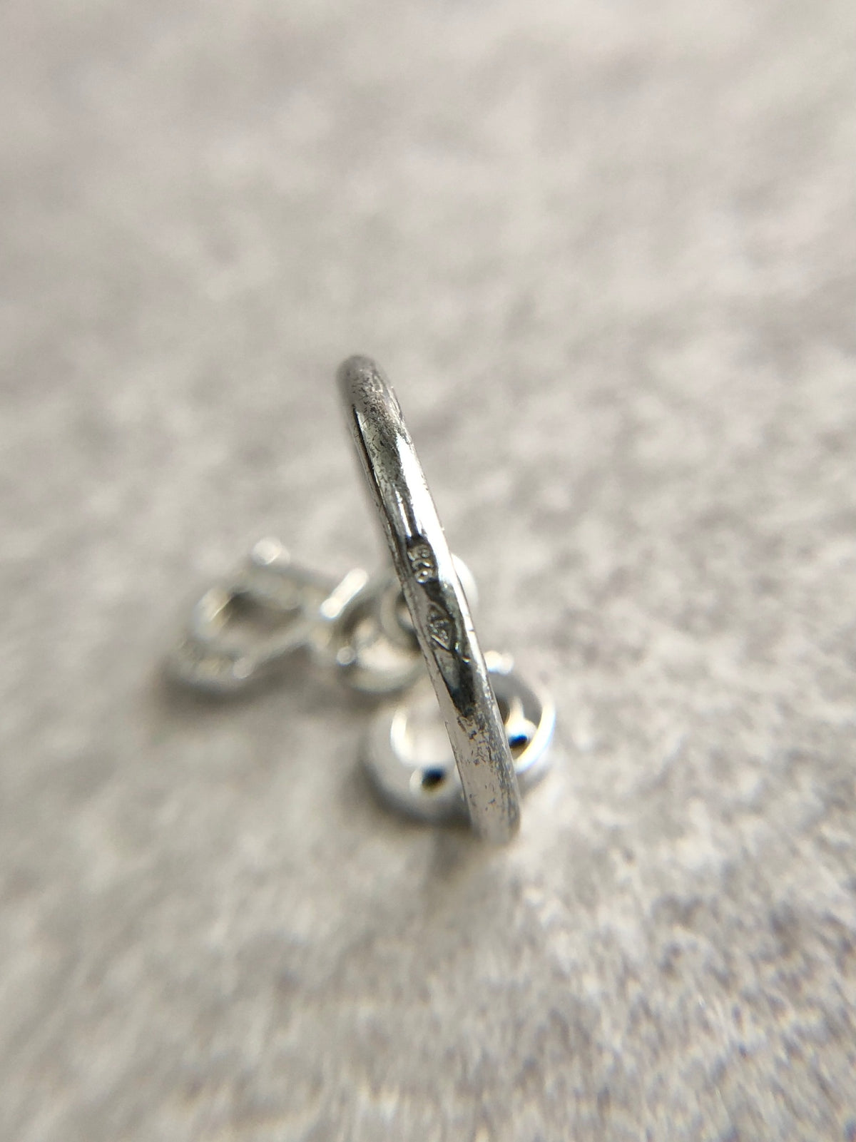 Christian Dior CD Logo Charm SILVER925 Ring Silver Vintage 53dv3v