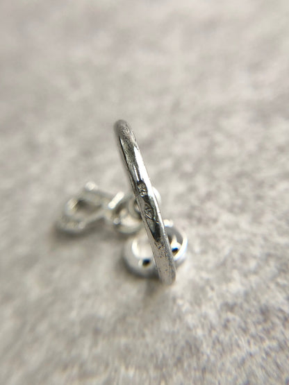 Christian Dior CD Logo Charm SILVER925 Ring Silver Vintage 53dv3v