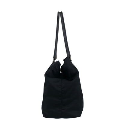 PRADA Tessuto Triangle Logo Totebag Black Vintage 7waabg