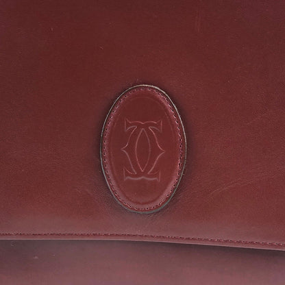 Cartier Logo Shoulder bag Bordeaux Vintage y47tms