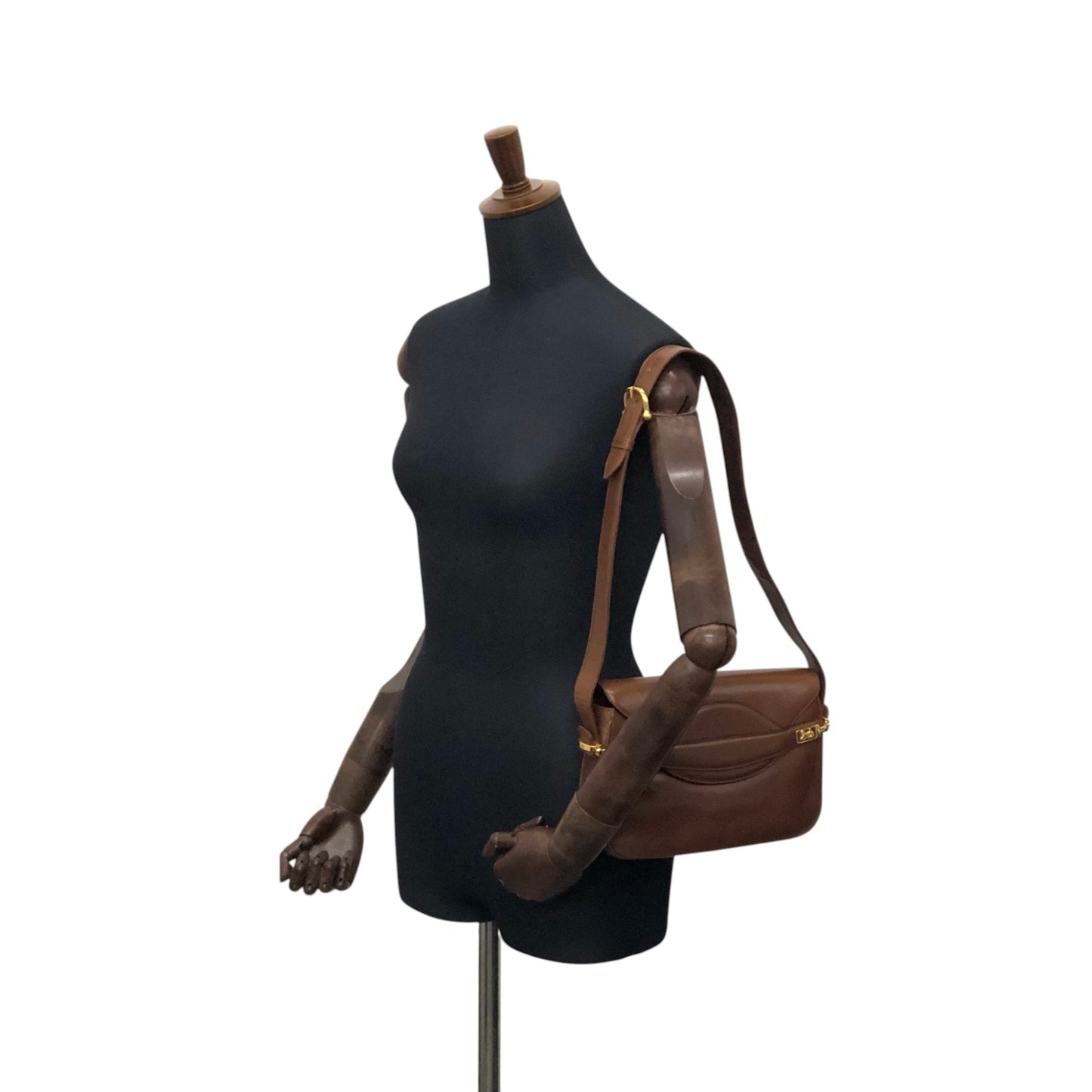 CELINE Horse Carriage Shoulder bag Brown Vintage ggiycy