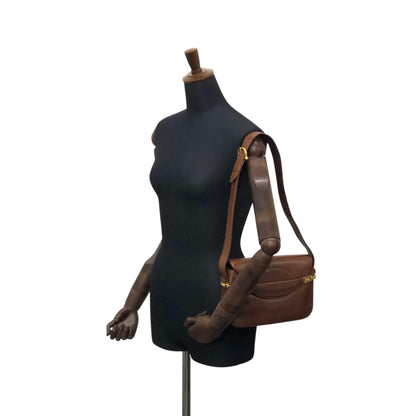 CELINE Horse Carriage Shoulder bag Brown Vintage ggiycy