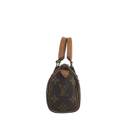 LOUIS VUITTON Monogram Small Boston bag Handbag Brown Vintage M41534 wn5ybk