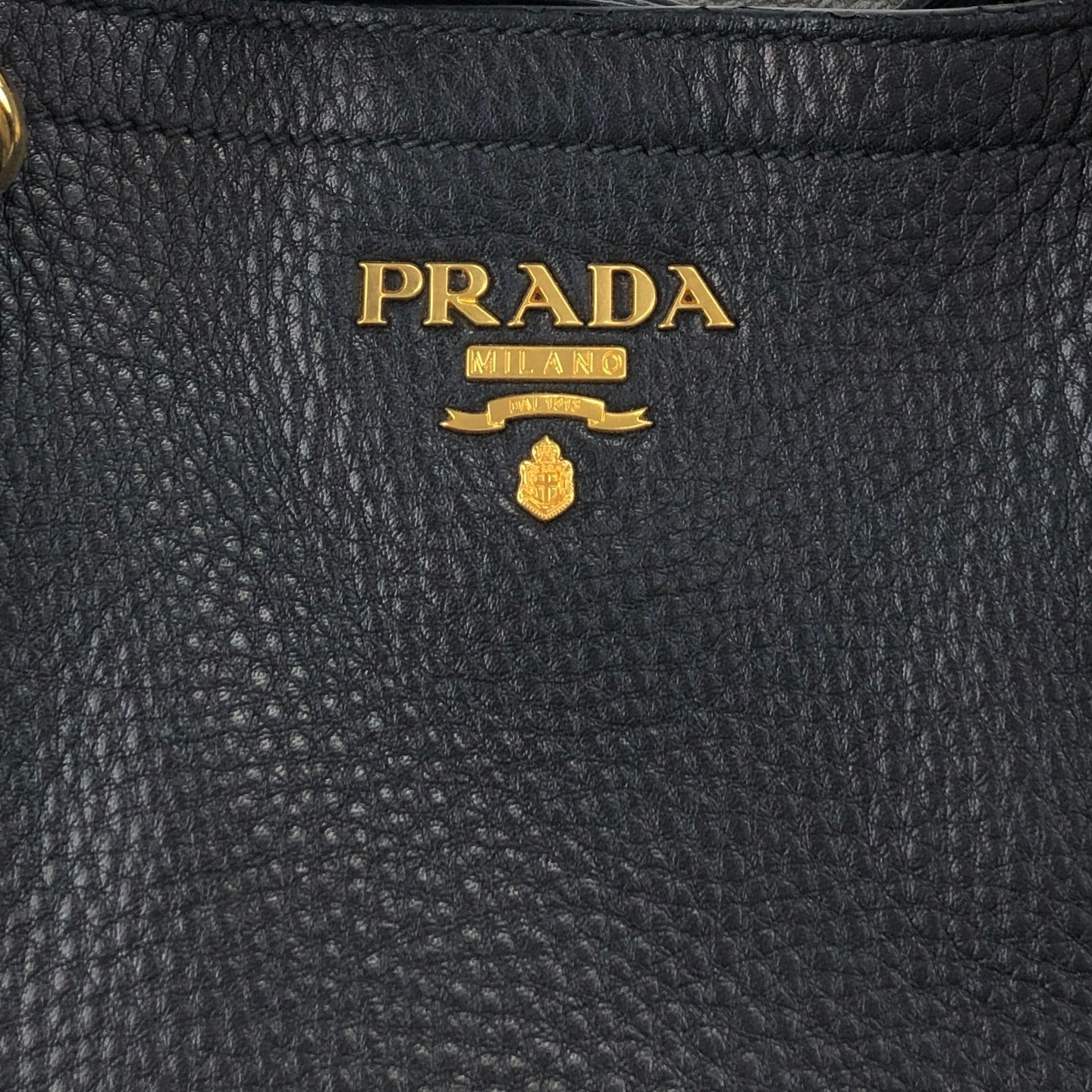 PRADA Logo Two-way Handbag Shoulder bag Black Vintage 5umuja