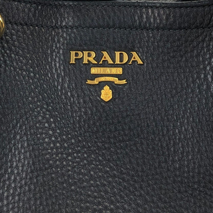 PRADA Logo Two-way Handbag Shoulder bag Black Vintage 5umuja