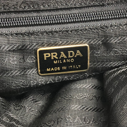 PRADA Triangle Logo Chain Shoulder bag Black Vintage p3w2hg