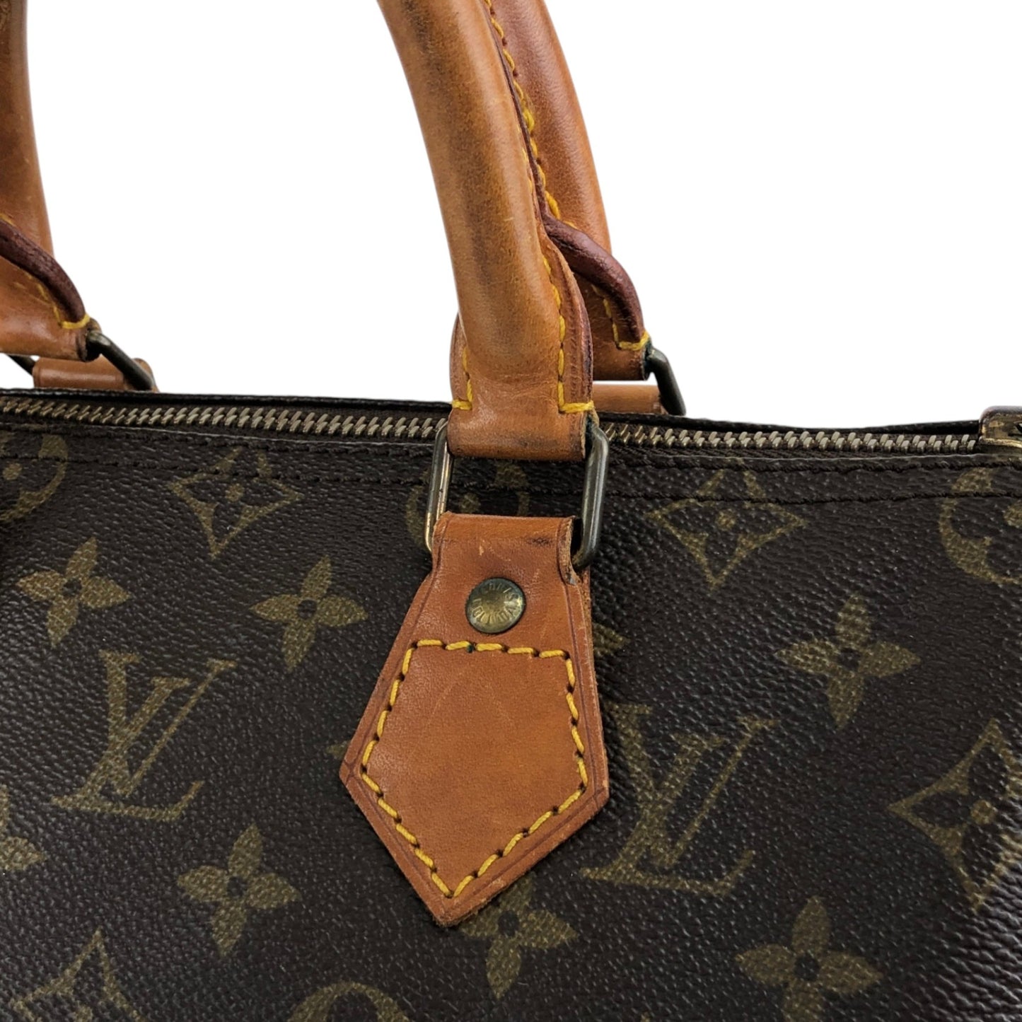 LOUIS VUITTON Monogram Small Boston bag Handbag Brown M41528 Vintage ddzcpj
