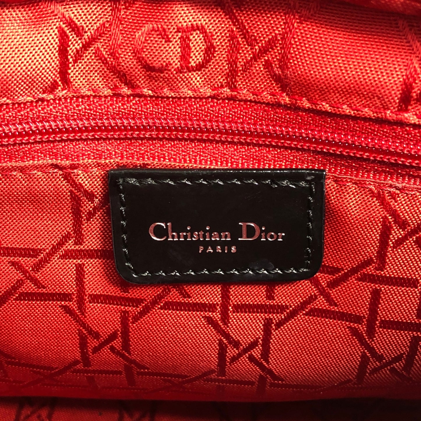 Christian Dior Cannage Logo Charm Two-way Handbag Shoulder bag Black Vintage bgdau3