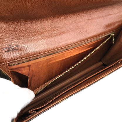 LOUIS VUITTON Monogram Clutch bag Brown Vintage 3pebsa
