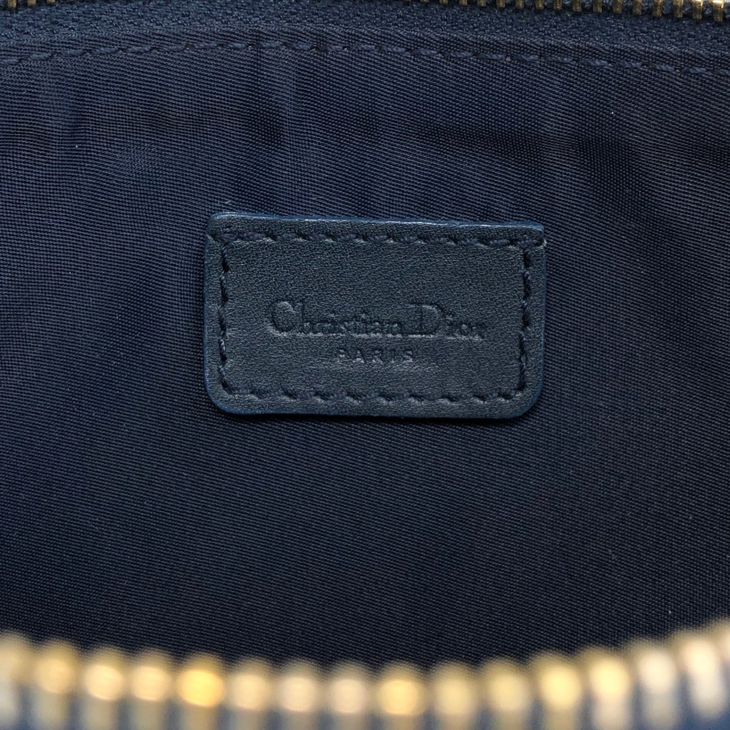 Christian Dior Trotter Small Handbag Shoulder bag Navy Vintage szr3xn