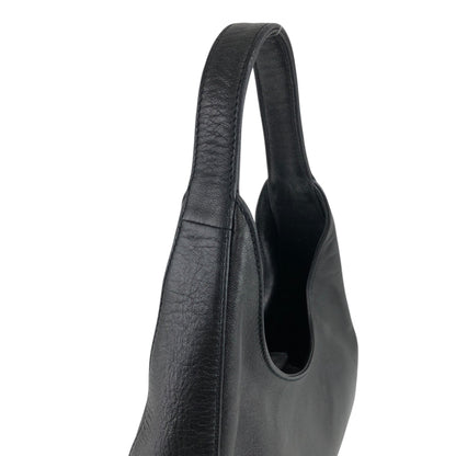 PRADA Logo Embossed Handbag Black Vintage skzrga