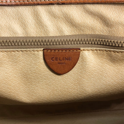 CELINE Macadam Blason Handbag Brown Vintage yry5hb