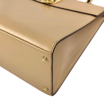 CELINE Gancini Handbag Beige Vintage fz83cr