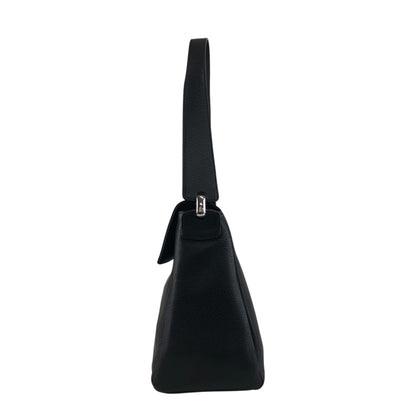 LOEWE Logo Embossed Shoulder bag Black Vintage ni55eb