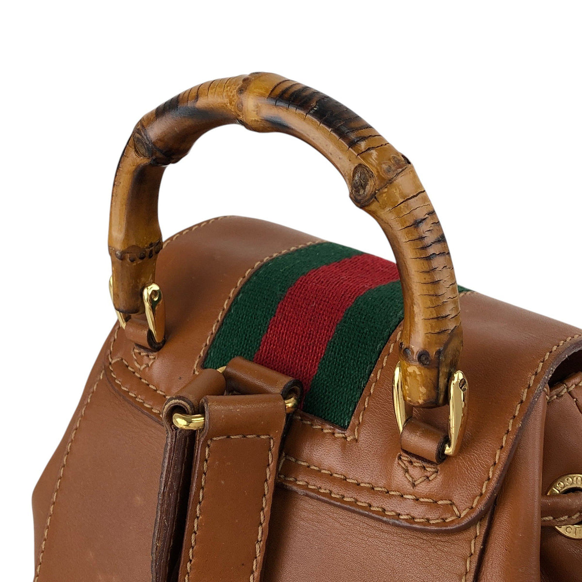 GUCCI Sherry Line Backpack Brown Vintage bedbja
