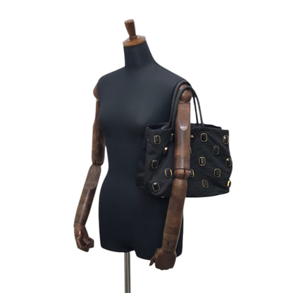 PRADA Logo Shoulder bag Totebag Black Vintage autmuy