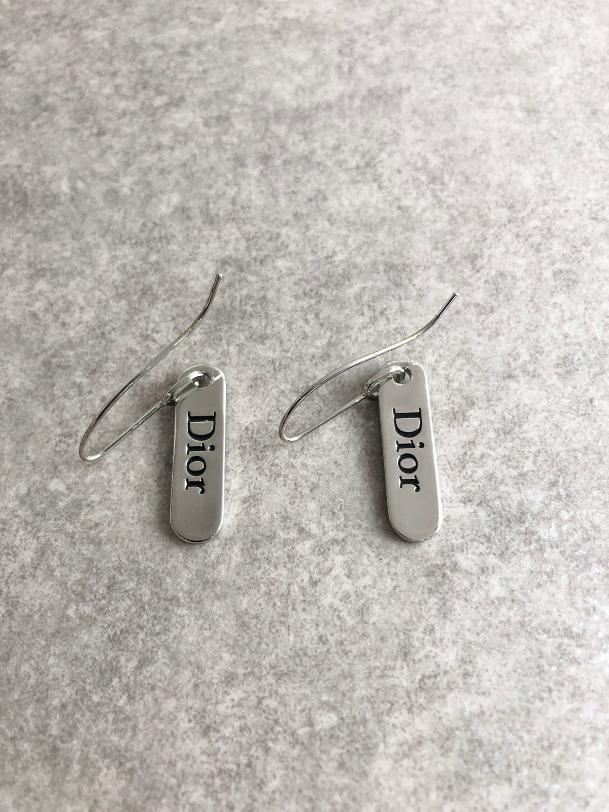 Christian Dior Logo Pierced Silver Vintage dh28h7