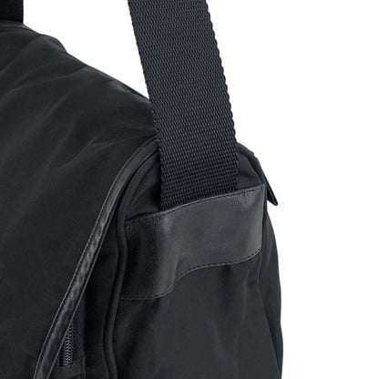 PRADA Triangle Logo Shoulder bag Black Vintage s5jtyw