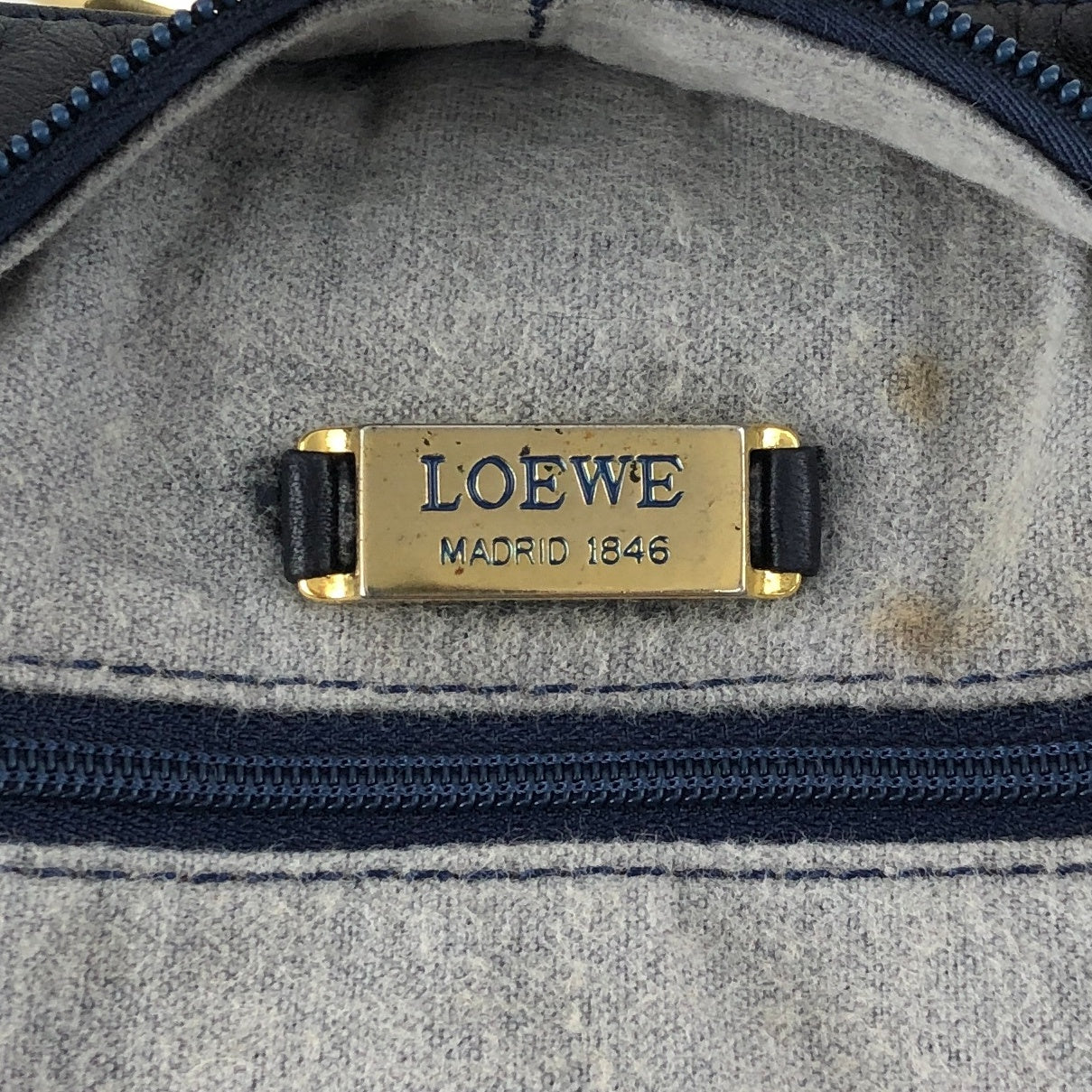 LOEWE Anagram Handbag Black Vintage atujby