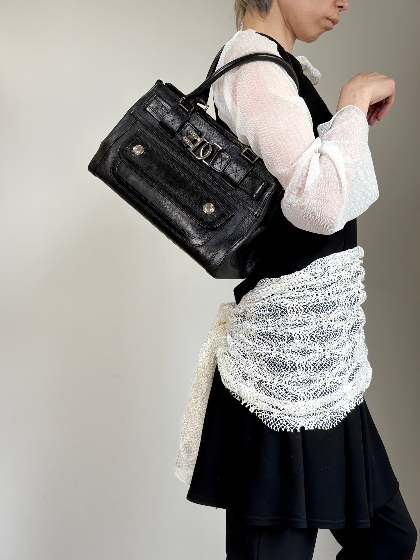 Christian Dior Handbag Black Vintage wcf6xi