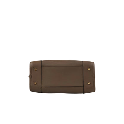 LOEWE Amazona28 Anagram Small Boston bag Handbag Beige Vintage euhpr8