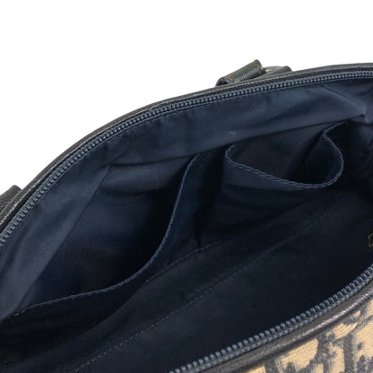 Christian Dior Trotter Small Boston bag Handbag Navy Vintage yrrvj3