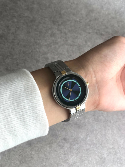 Yves Saint Laurent Quartz Watch Silver 9620-H13847Y Vintage 28zc4x