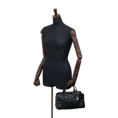 LOEWE Amazona28 Anagram Small Boston bag Handbag Black Vintage pi6ivk