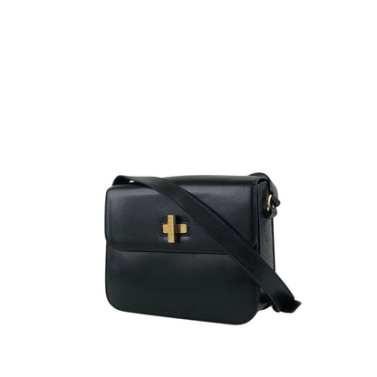 CELINE Turn Lock Shoulder bag Black Vintage jth6xy