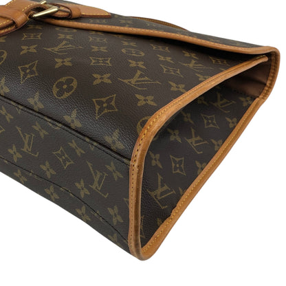 LOUIS VUITTON Monogram Front Buckle Two-way Handbag Shoulder bag Brown Vintage 5id2zj