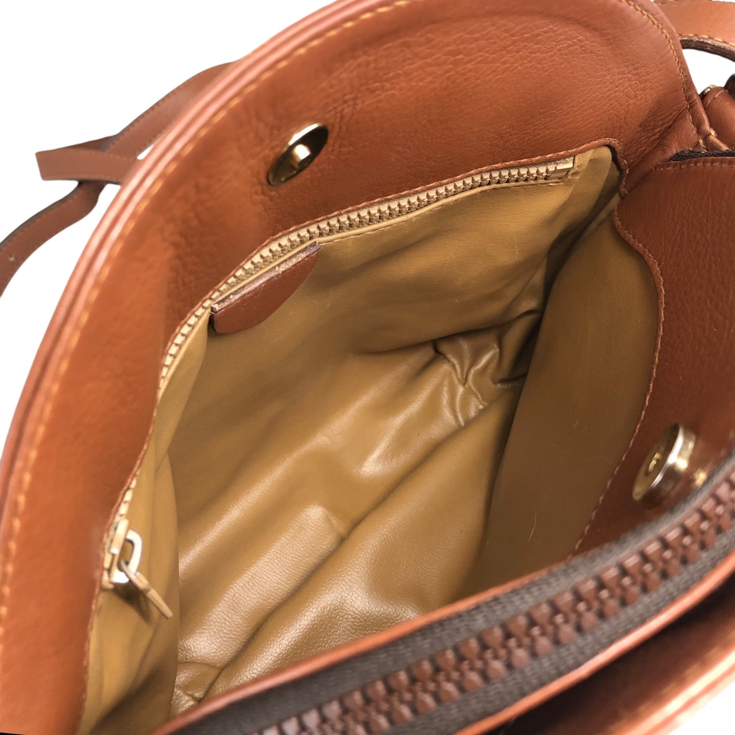 CELINE Blason Shoulder bag Brown Vintage 5amhvr