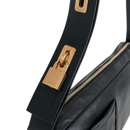 PRADA Padlock Shoulder bag Black Vintage thx6f8
