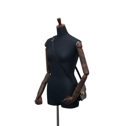 CELINE Triomphe Flap Shoulder bag Black Vintage 6t3cvm