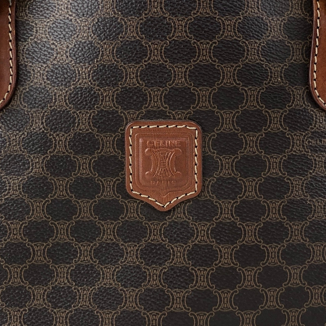 CELINE Macadam Blason Totebag Brown Vintage tdcdrg