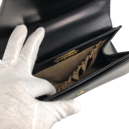 GIVENCHY Gancini Top Handle Handbag Black Vintage 3pv2af