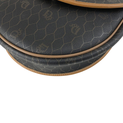 Christian Dior Honeycomb Pattern Logo Shoulder bag Black Vintage j8jdng