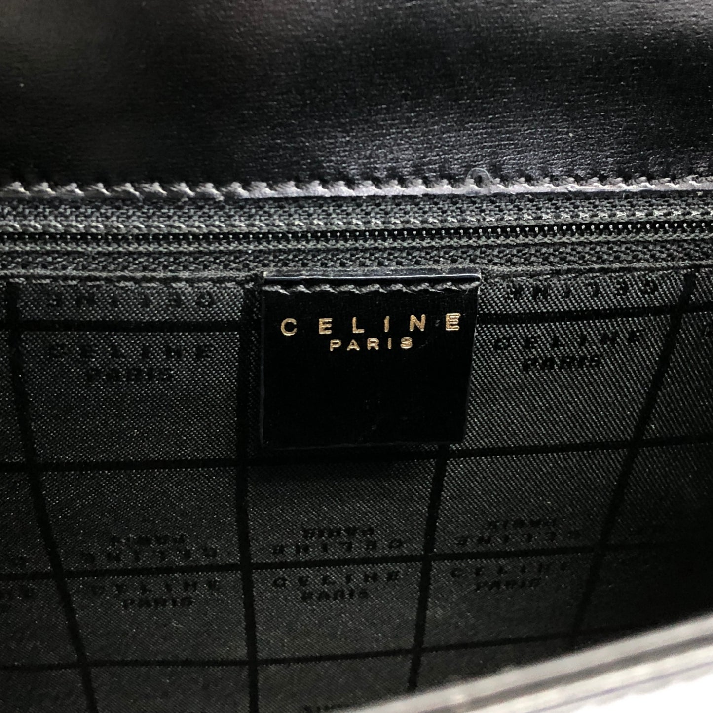 CELINE Gancini Chain Two-way Handbag Shoulder bag Black Vintage ydzyn7