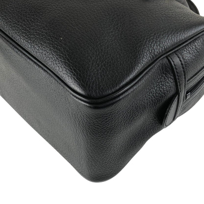 BURBERRY Logo Small Boston bag Handbag Black Vintage ny3hki
