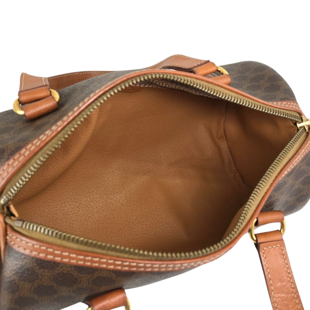 CELINE Macadam Blason Handbag Brown Vintage vph6bt