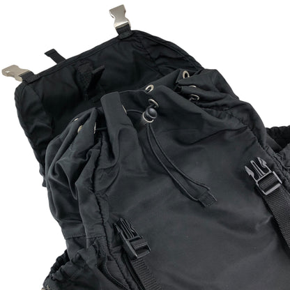 PRADA Tessuto Triangle Logo Backpack Black Vintage 6bctx4
